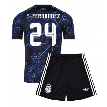Billige Fotballdrakt Argentina Enzo Fernandez #24 Replika Bortedraktsett Barn VM 2026 Kortermet (med bukser)